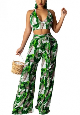 2021 Styles Women Fashion INS Styles Fashion Print Two Pieces Set