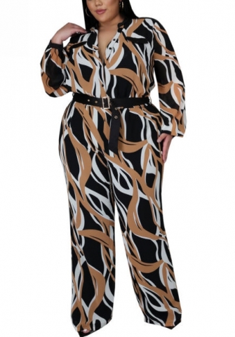 2021 Styles Women Fashion INS Styles Fashion Print Plus Size Jumpsuit