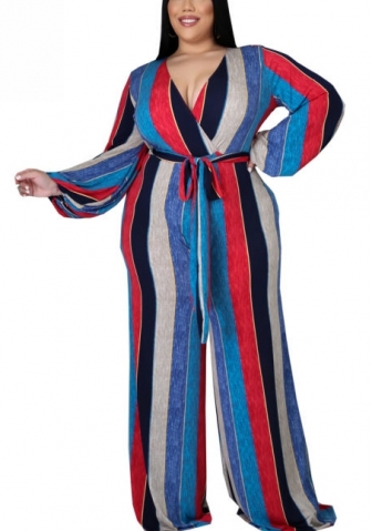 2021 Styles Women Fashion INS Styles Fashion Print Plus Size Jumpsuit