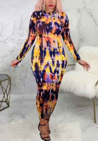2021 Styles Women Fashion INS Styles Fashion Print Maxi Dress