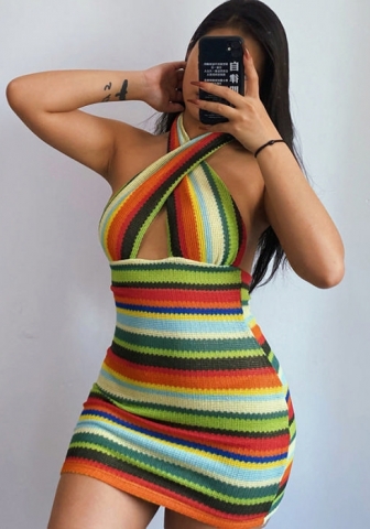 2021 Styles Women Fashion INS Styles Fashion Print Mini Dress