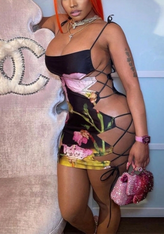 2021 Styles Women Fashion INS Styles Fashion Print Club Dress