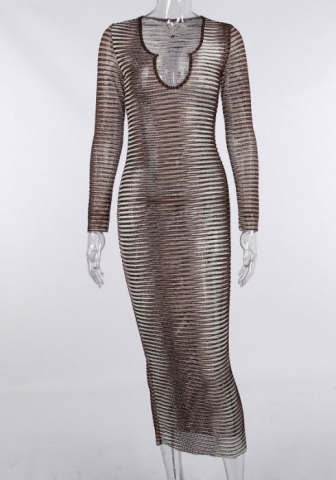 2021 Styles Women Fashion INS Styles Fashion Long Sleeve Maxi Dress