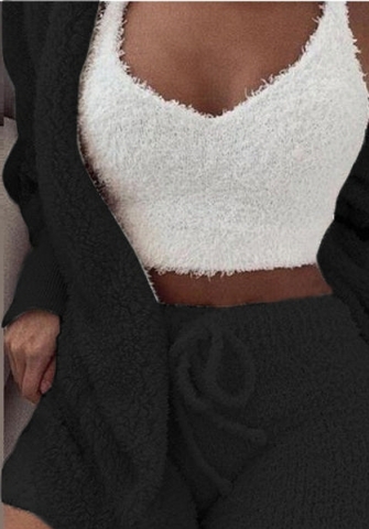 Women Fashion Solid Color Casual Tracksuit Suit 3 Piece Suit