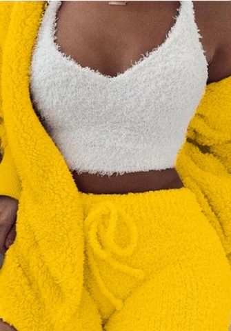 Women Fashion Solid Color Casual Tracksuit Suit 3 Piece Suit