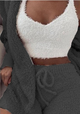 Women Fashion Solid Color Casual Tracksuit Suit 3 Piece Suit