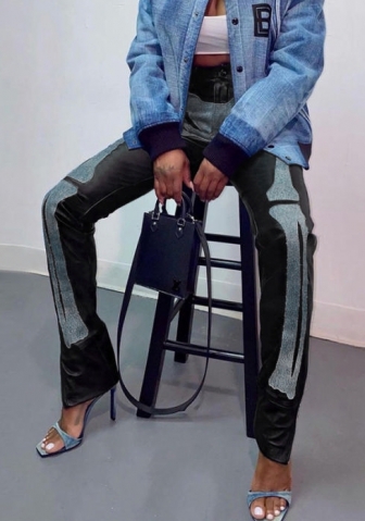 2021 Styles Women Fashion INS Styles Fashion PU Long Pants