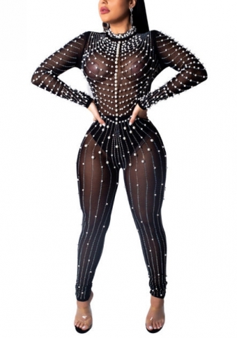 Plus Size 2021 Styles Women Fashion INS Styles Fashion Autumn Sequins Jumpsuit