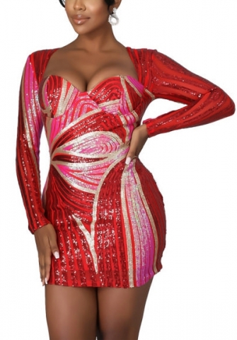 2021 Styles Women Fashion INS Styles Fashion Autumn Sequins Dress