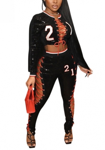 2021 Styles Women Fashion INS Styles Fashion Autumn Sequins Two Piece Suit