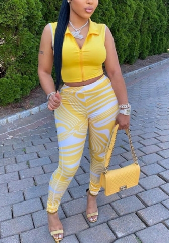 (Pre-Szle)2021 Styles Women Fashion INS Styles Fashion Sleeveless Two Pieces Set