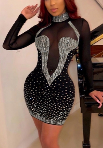 (Pre-Szle)2021 Styles Women Fashion INS Styles Fashion Autumn Sequins Mini Dress