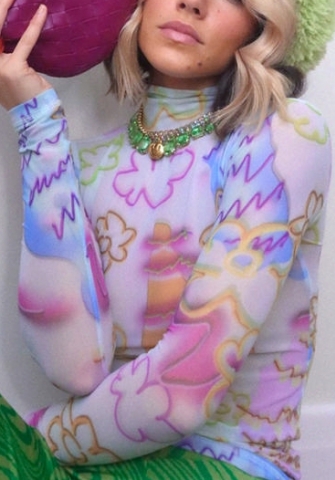 (Pre-Szle)2021 Styles Women Fashion INS Styles Fashion Autumn Long Sleeve Tee