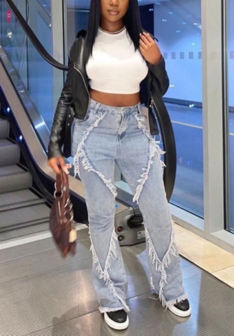 (Only Long Pants)(Pre-Szle)2021 Styles Women Fashion INS Styles Fashion Autumn Jeans Long Pants