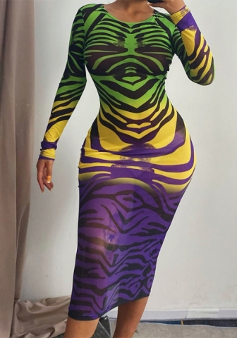 (Pre-Szle)2021 Styles Women Fashion INS Styles Fashion Autumn Long Sleeve Maxi Dress