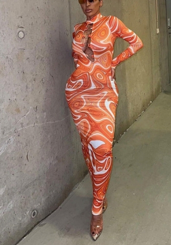 (Pre-Szle)2021 Styles Women Fashion INS Styles Fashion Autumn Long Sleeve Maxi Dress