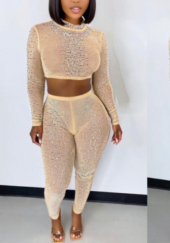 2021 Styles Women Fashion INS Styles Fashion Autumn Sequins Two Pieces Set