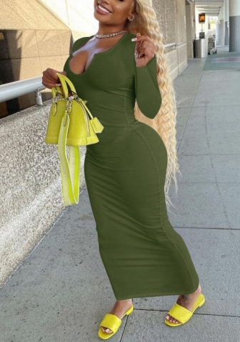 2021 Styles Women Fashion INS Styles Fashion Autumn Maxi Dress