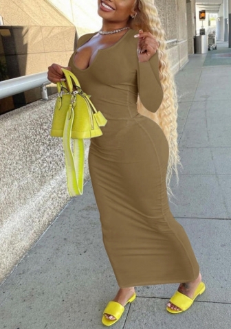 2021 Styles Women Fashion INS Styles Fashion Autumn Maxi Dress