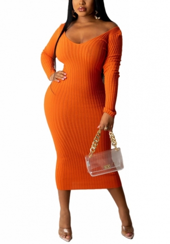 2021 Styles Women Fashion INS Styles Fashion Autumn Long Sleeve Midi Dress