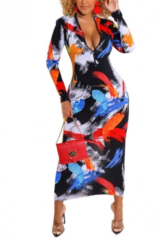 2021 Styles Women Fashion INS Styles Fashion  Long Sleeve Autumn Maxi Dress