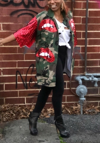 2021 Styles Women Fashion INS Styles Fashion Autumn Sequins Coats