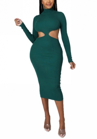 2021 Styles Women Fashion INS Styles Fashion Autumn Long Sleeve Midi Dress