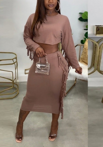 2021 Styles Women Fashion Fall & Winter INS Styles Fashion Two Pieces Dress