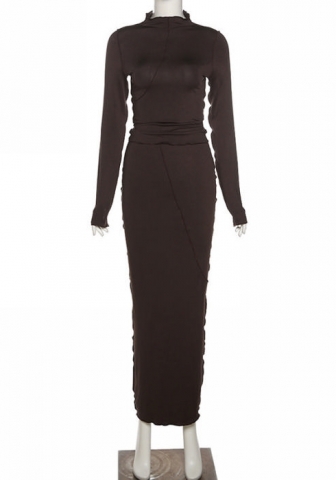 (Real Image)2021 Styles Women Fashion Fall & Winter INS Styles Fashion Maxi Dress