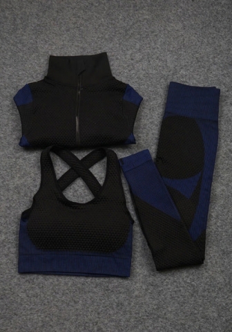 (Real Image)2021 Styles Women Fashion Fall & Winter INS Styles Fashion Three Pieces Set Yoga Tracksuit Suit