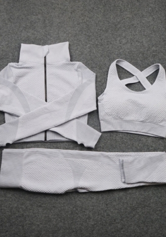 (Real Image)2021 Styles Women Fashion Fall & Winter INS Styles Fashion Three Pieces Set Yoga Tracksuit Suit