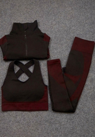 (Real Image)2021 Styles Women Fashion Fall & Winter INS Styles Fashion Three Pieces Set Yoga Tracksuit Suit