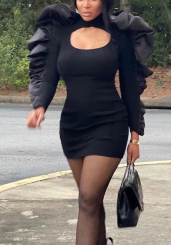 (Real Image)2021 Styles Women Fashion Fall & Winter INS Styles Fashion Long Sleeve Mini Dress