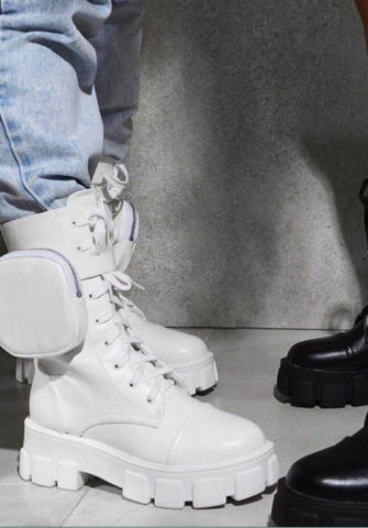 (Real Image)(White)2021 Styles Women Fashion Fall & Winter INS Styles Shoes Martin Boots