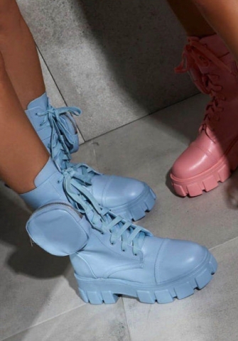 (Real Image)(Blue)2021 Styles Women Fashion Fall & Winter INS Styles Shoes Martin Boots