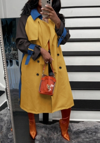 2021 Styles Women Fashion Fall & Winter INS Styles Yellow Coat