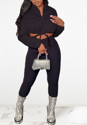 (Real Image)2021 Styles Women Fashion Fall & Winter INS Styles Black Coat