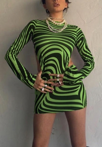 2021 Styles Women Fashion Fall & Winter INS Styles Long Sleeve Mini Dress