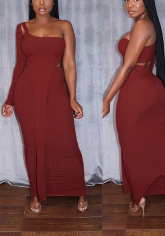 (Real Image)2021 Styles Women Fashion Fall & Winter INS Styles Long Sleeve Maxi Dress