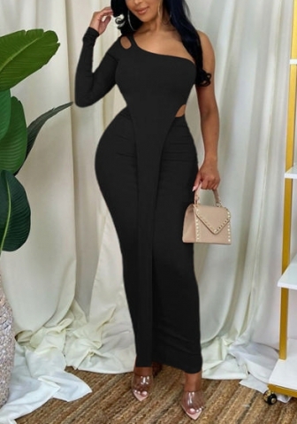 (Real Image)2021 Styles Women Fashion Fall & Winter INS Styles Long Sleeve Maxi Dress