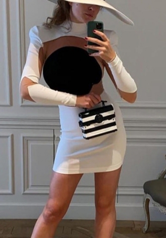 (Real Image)2021 Styles Women Fashion Fall & Winter INS Styles Long Sleeve Mini Dress