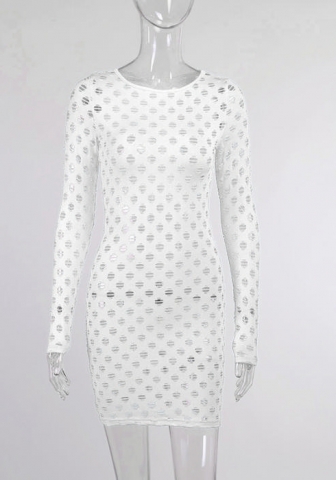 (Real Image)2021 Styles Women Fashion Fall & Winter INS Styles Hollow Nes Mini Dress