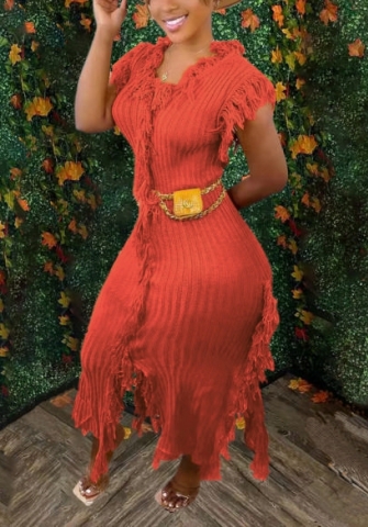 (Real Image)2021 Styles Women Fashion Fall & Winter INS Styles Sweater Maxi Dress