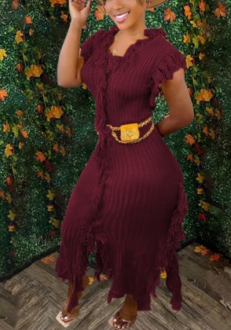 (Real Image)2021 Styles Women Fashion Fall & Winter INS Styles Sweater Maxi Dress