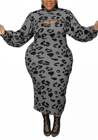(Plus Size)2022 Styles Women Fashion Spring INS Styles Pring Long Sleeve Maxi Dress