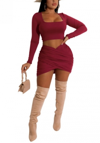 (Real Image)2022 Styles Women Fashion Spring INS Styles Long Sleeve Two Piece Dress