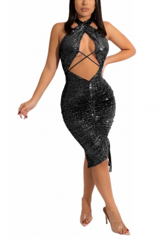 (Real Image)2022 Styles Women Fashion Spring INS Styles Sequin Club Dress