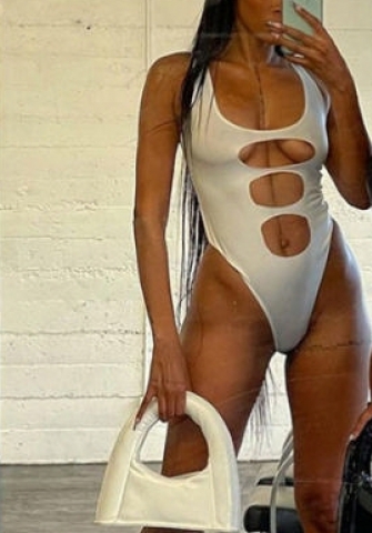 (White)(Real Image)2022 Styles Women Fashion Spring INS Styles Cut Out PU Lingerie