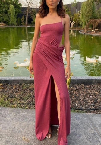 2022 Styles Women Fashion Spring INS Styles High Split Maxi Dress