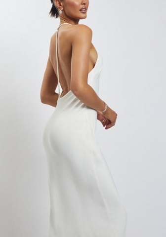 (Real Image)2022 Styles Women Fashion Spring INS Styles Solid Color Maxi Dress